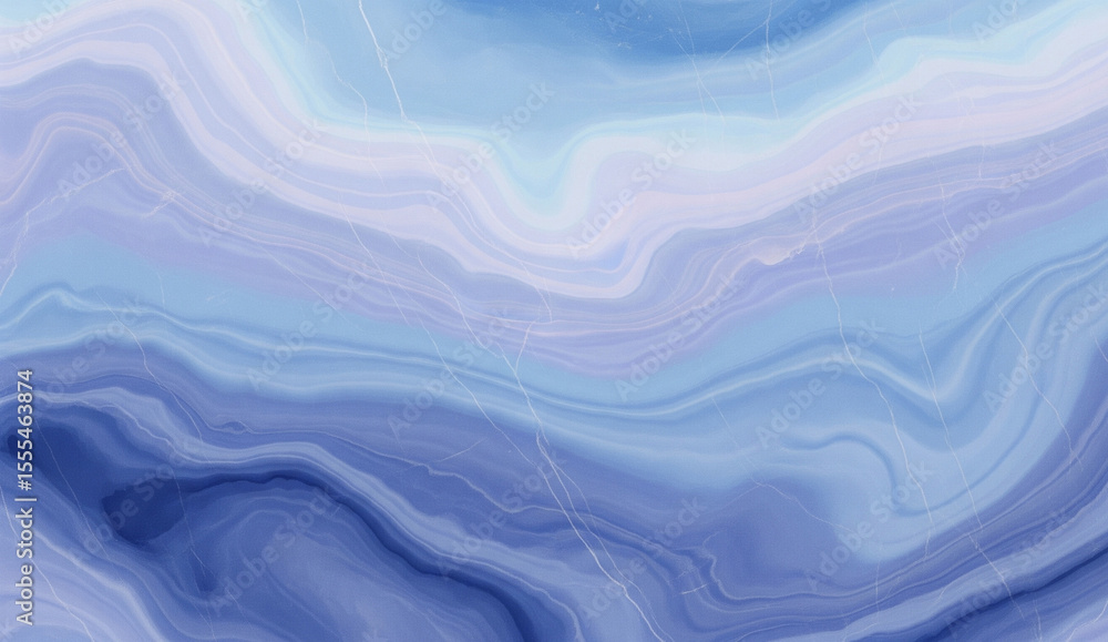 Fototapeta premium Flowing Blue Marble Texture with Smooth Waves and Subtle Veining