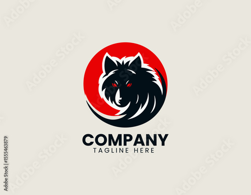 Stealthy Prowling Wolf Fierce Hunter Wild Wilderness Vector Logo Design