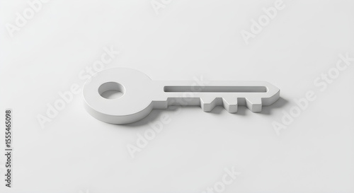 close up of a key white background 