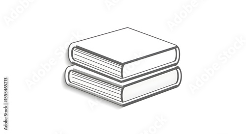 Tow books icon on white background 