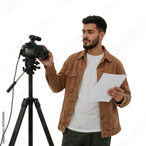 Professional Photographer Adjusting Camera Settings for Perfect Shot