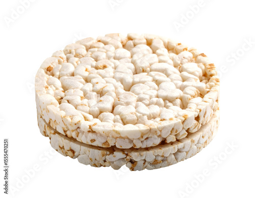 Stack of rice cakes isolated snack