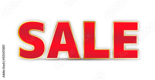 Red letters with gold border Editable