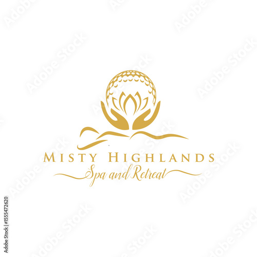 Clean and elegant spa center logo design symbolizing tranquility, wellness, and renewal. Perfect for spas, massage clinics, beauty salons, and holistic health businesses.
