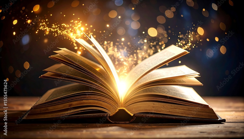 Open book with magical light (2) Open book with magical light (2)