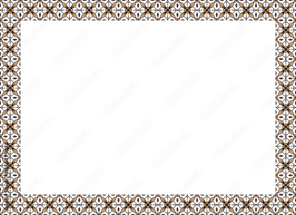 Obraz premium Batik pattern certificate border