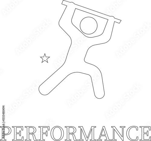 Growth line art icon.Containing performance, gain, improvement, grow, chart, increase, evolution and development icon.Increase and Decrease Line Icon.Vector illustration.