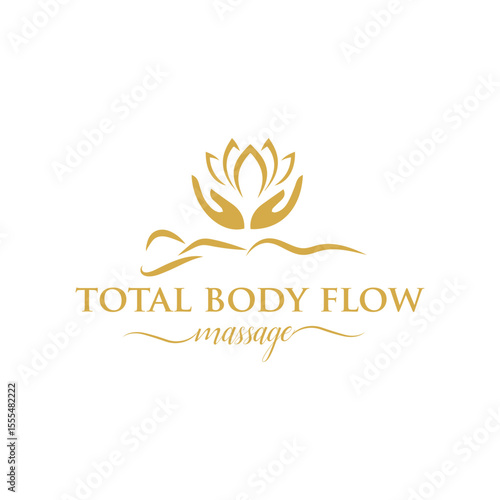 Calming and elegant body massage logo design symbolizing relaxation, healing, and wellness. Perfect for massage therapists, spas, and holistic health or wellness centers.
