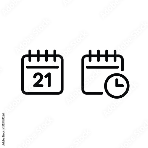 Calendar Icon collection. Set of calendar symbols. Meeting Deadlines icon. Time management .Appointment schedule flat icon icon
