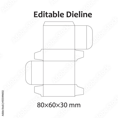 Soap Box Packaging Dieline Template – 80x60x30mm