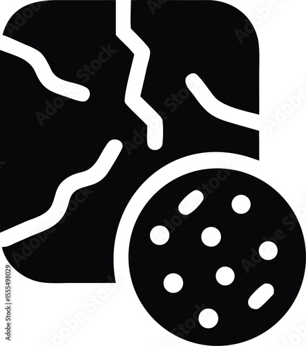 Medical analysis illustration showing microbiology and pathology icon