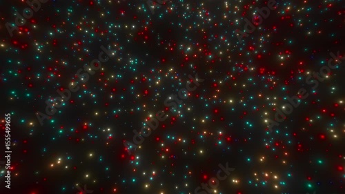 Vibrant Abstract Background with Colorful Falling Particles Seamless Loop

