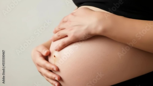 Wallpaper Mural Pregnant Belly, Tender Touch, Expectant Motherhood Torontodigital.ca