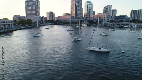Tampa Bay Skyline and Harbor at Dawn