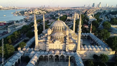 Aerial View of the Magnificent S?leymaniye Mosque in Istanbul, Turkey