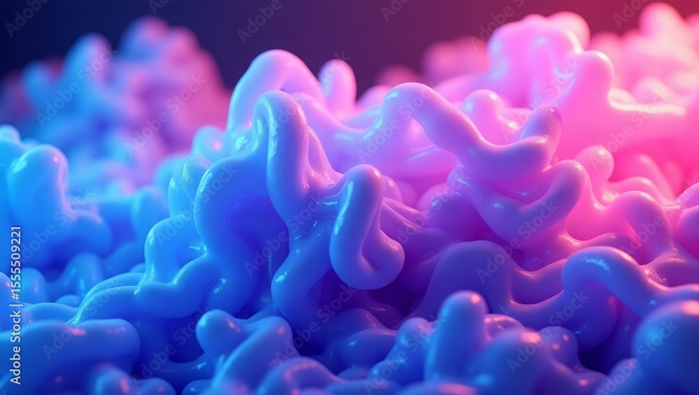 Fototapeta premium Abstract Blue Pink Liquid Swirls Texture Background