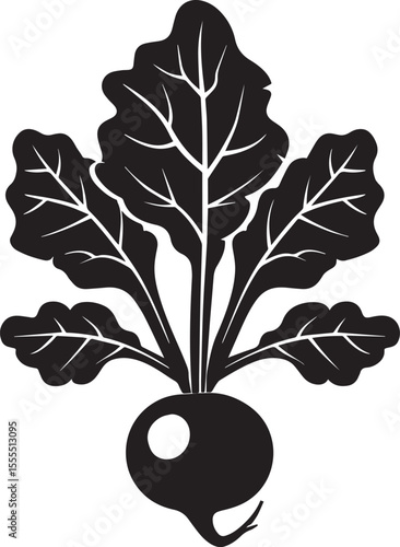 Kohlrabi icon clean simple silhouette