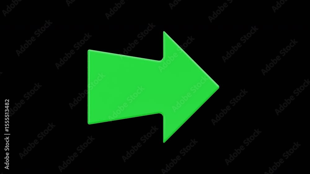 3D Animated Green Go Arrow Icon Loop, 4K Animation, Alpha Channel 3D Animated Green Go Arrow Icon Loop, 4K Animation, Alpha Channel