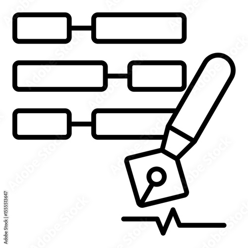 Tech Translation Outline Icon Vector Illustration