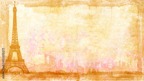 grunge eiffel tower