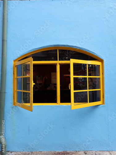 old window in the old building