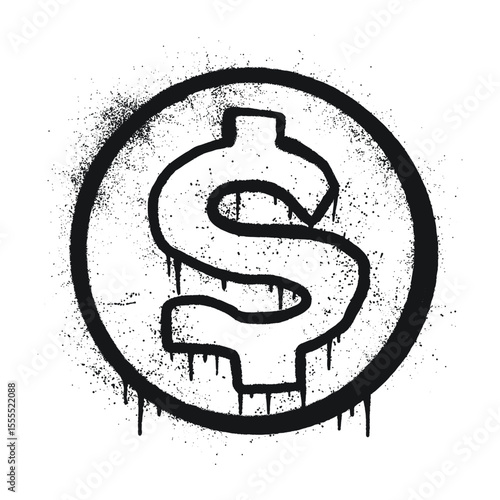 Dollar Sign Graffiti Icon