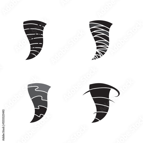 storm and tornado logo design vector