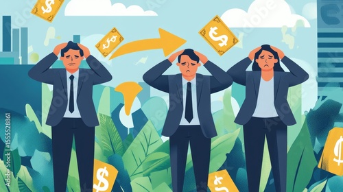 Financial Stress: Three People Overwhelmed by Money