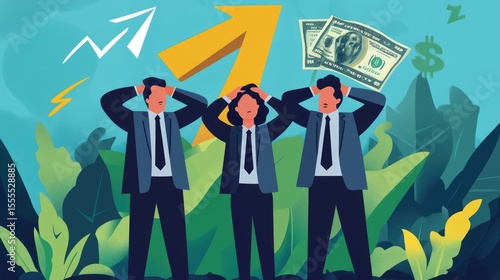 Businesspeople Stressed About Money and Growth
