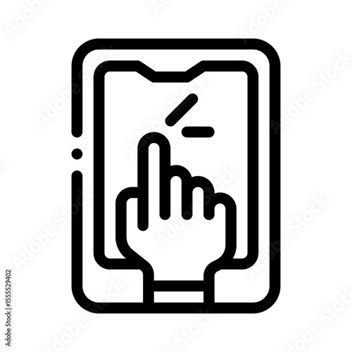 touchscreen phone line icon