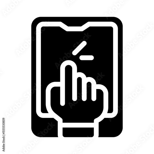 touchscreen phone glyph icon