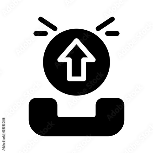 outgoing call glyph icon
