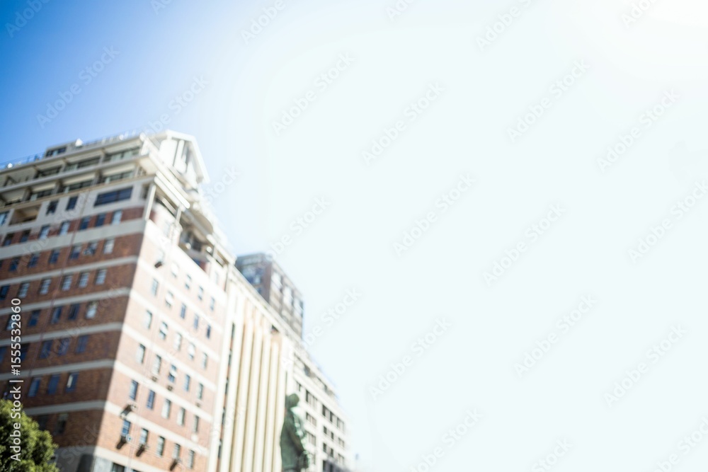 Naklejka premium View of building against clear sky