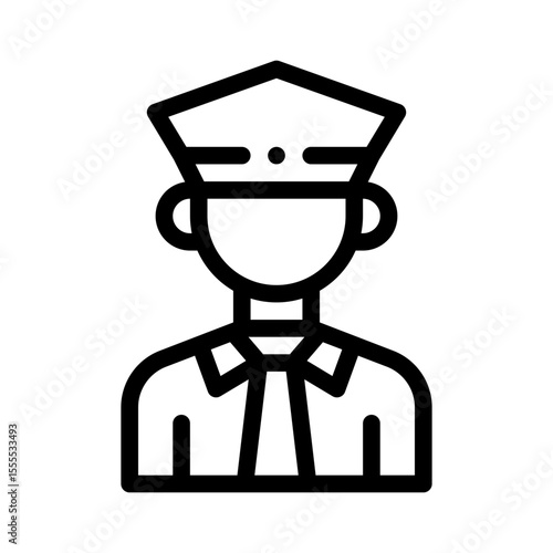 police officer line icon