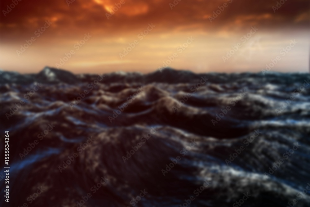 Obraz premium Scenic view of sea during sundown