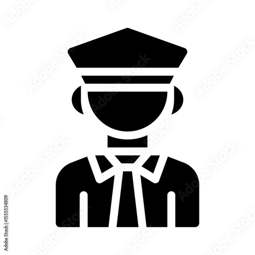 police officer glyph icon