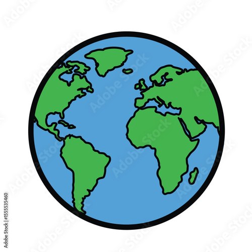 earth globe vector illustration