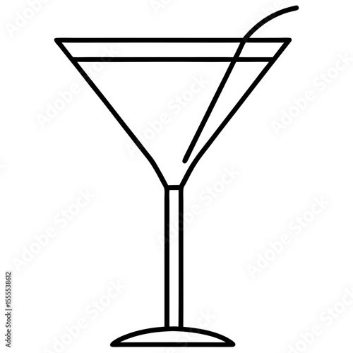 martini glass with a cocktail
