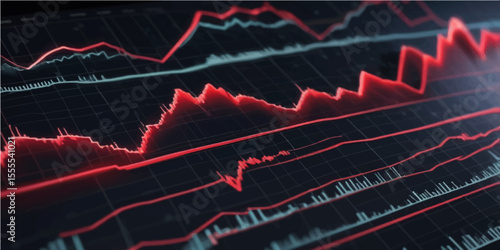 Heartbeat data graph showing ECG lines on a monitor in a medical and financial context