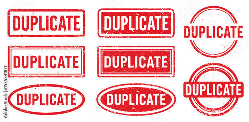 Schilderij op canvas Duplicate Stamp vector set