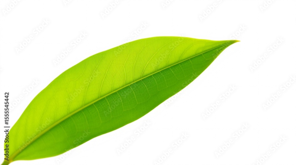 Fototapeta premium green leaf isolated on white