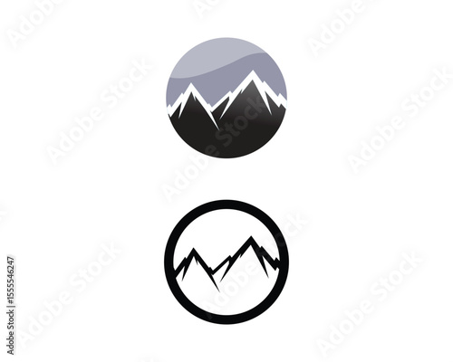 Mountain nature landscape  logo and symbols  icons template