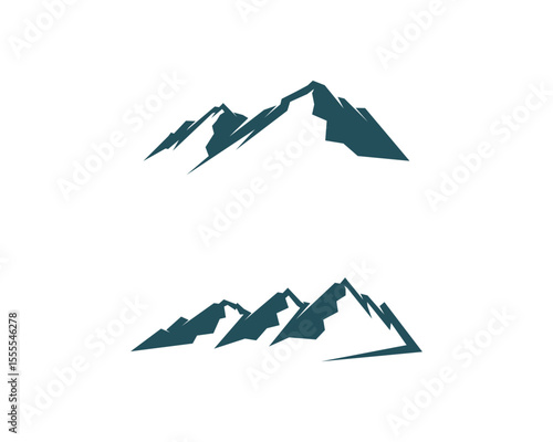 Mountain nature landscape  logo and symbols  icons template