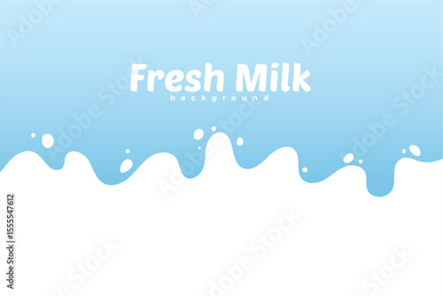 fresh dairy milk blue backdrop a refreshing breakfast