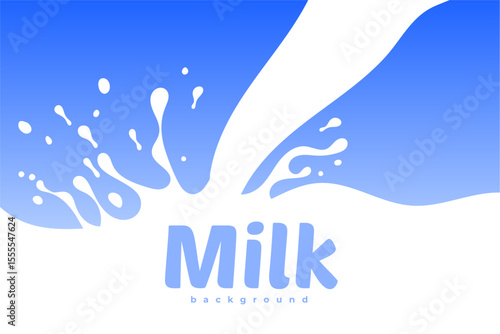 pouring raw buttermilk blue background for business marketing