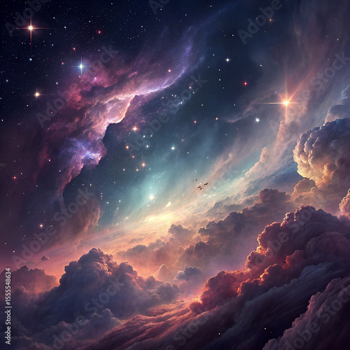 It combines the natural elements from the sentences with the imaginative and space-themed tags in an easy-to-understand way Let me know if you want it to lean more toward realism or fantasy!