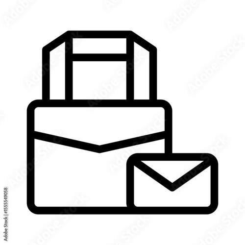 messenger bag line icon