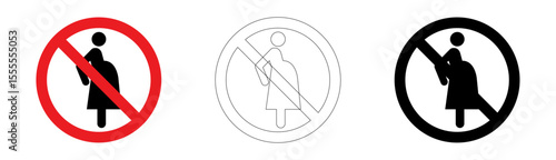 Not for pregnant sign in vector format