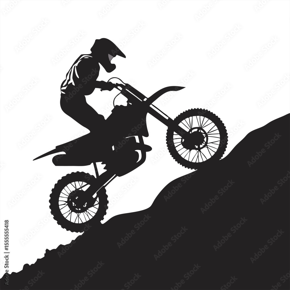 Fototapeta premium Motorcycle Rider Silhouette Set – Sport Bikes