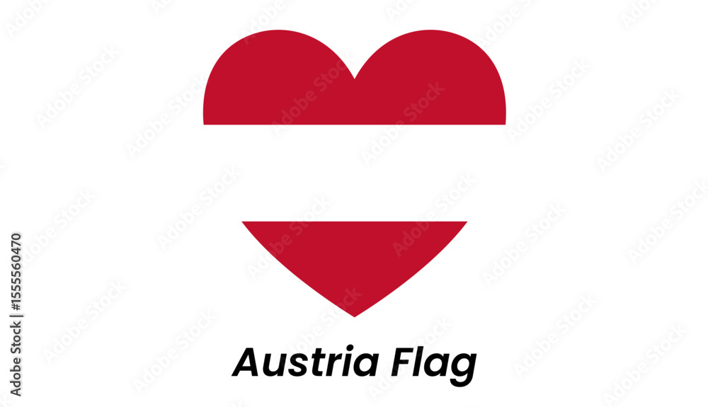 Austria flag icon with red, white, red horizontal stripes in clean vector style. Austria flag icon with red, white, red horizontal stripes in clean vector style.